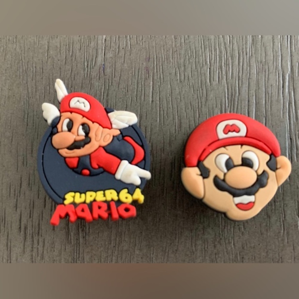 NEW Mario Croc Charms - Set of 2